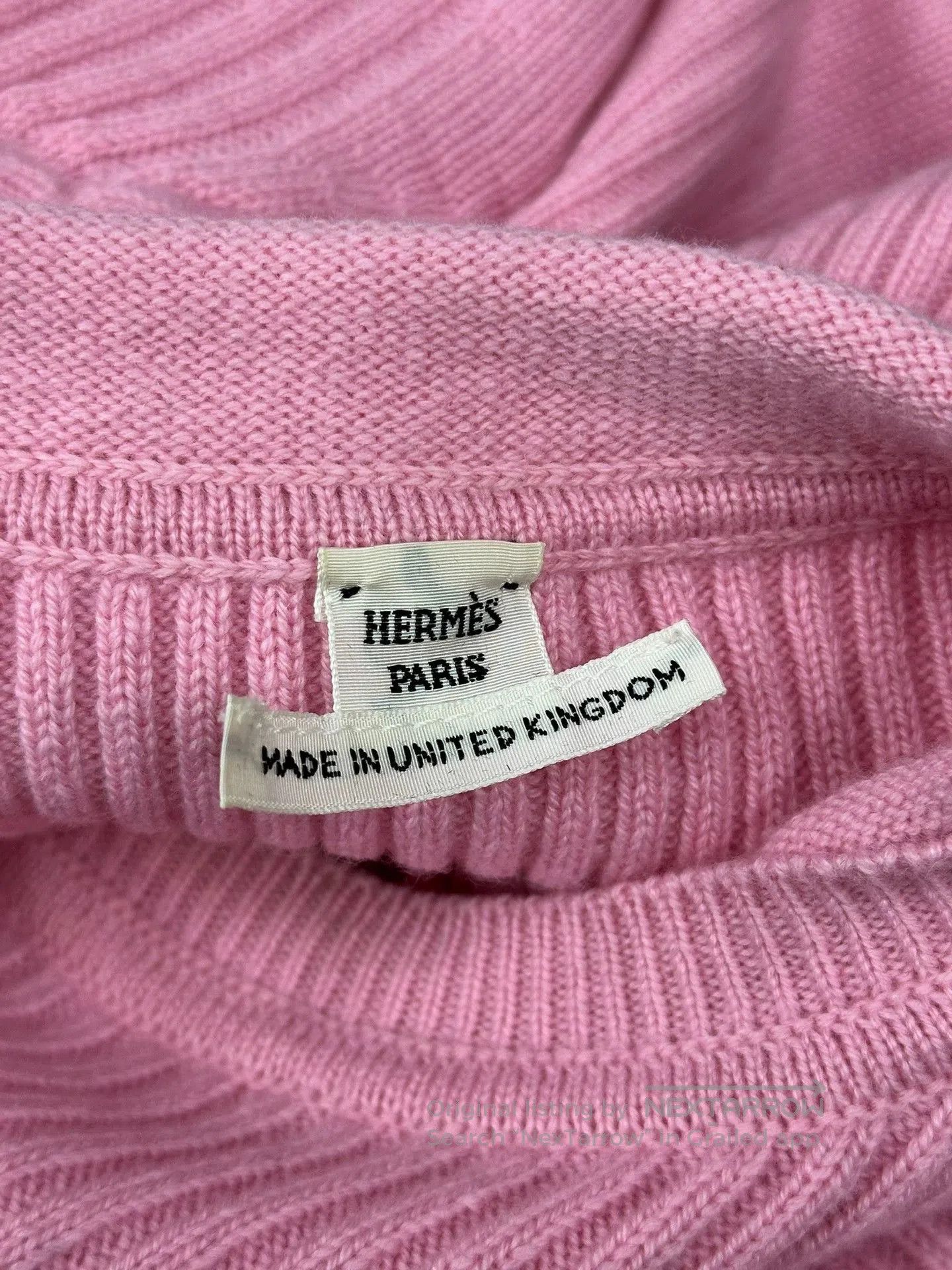 Hermes Hermes Pink Cashmere Knit Short Sleeve Top. Size US S / EU 44-46 / 1 - 4 Thumbnail