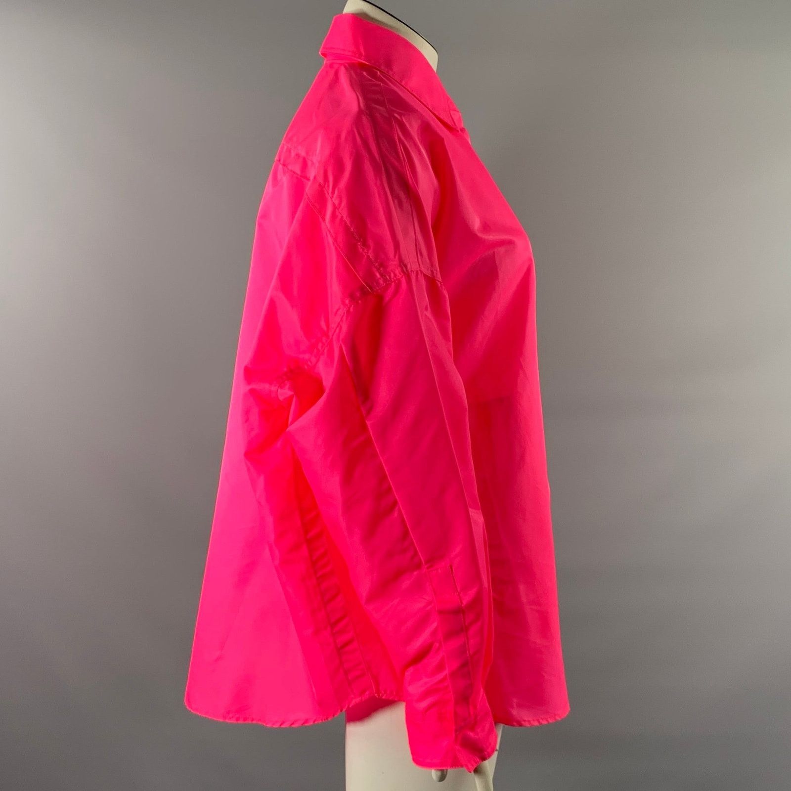 Frankie Shop THE FRANKIE SHOP Size XS/S Pink Polyester Shirt Jacket Shirt Size XS / US 0-2 / IT 36-38 - 2 Thumbnail