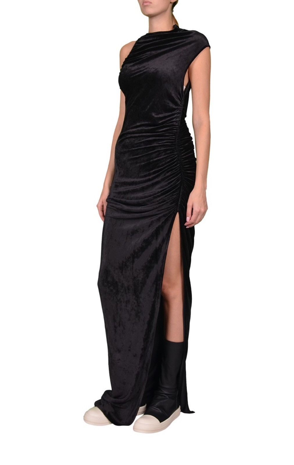 Rick Owens Last Size Rick Owens Black Velour Maxi Dress Size S / US 4 / IT 40 - 2 Thumbnail
