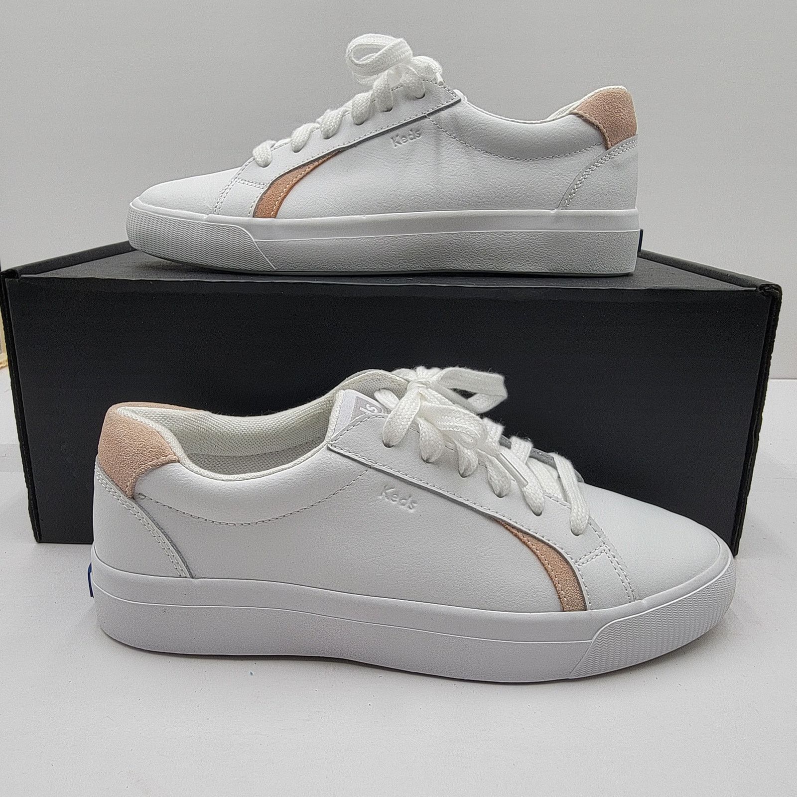 Keds Women Pursuit Leather White Size 7 Wh67809 (255) Shoes