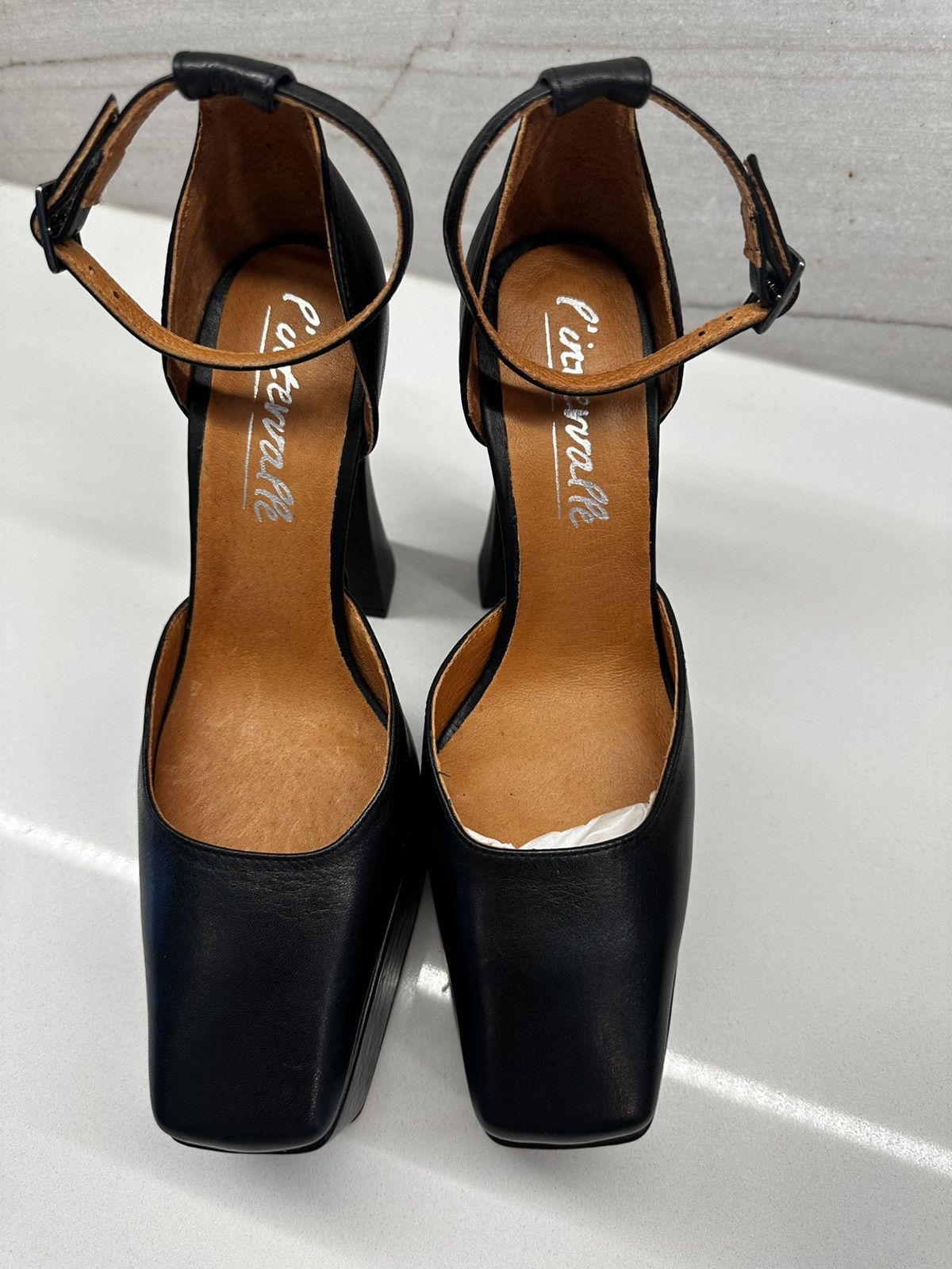 Other L'INTERVALLE Cabaret Black Leather Platform Strap Shoes sz 7 Size US 7 / IT 37 - 10 Thumbnail