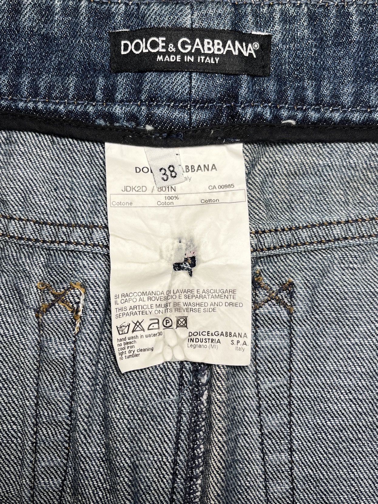 Dolce & Gabbana Dolce&Gabbana leather pocket denim mini skirt Size 27" / US 4 / IT 40 - 4 Thumbnail