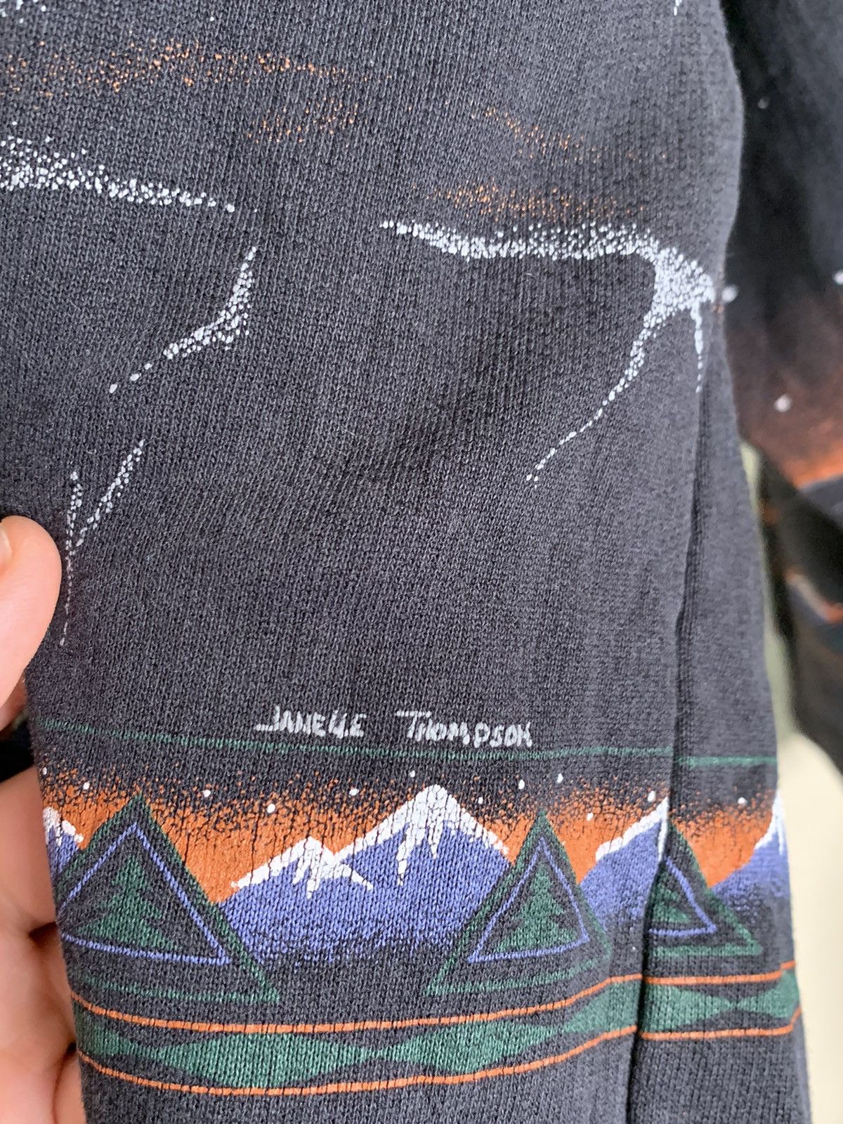 Vintage *RARE* Vintage Wolf Moon Nature AOP Single Stitch Sweatshirt Size US L / EU 52-54 / 3 - 9 Thumbnail