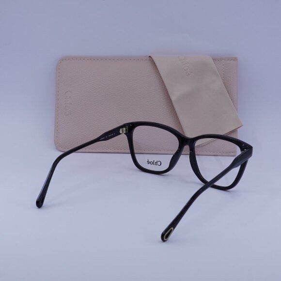 Chloe Chloe CH0084OA 001 Eyeglasses Black 55mm Square Frame Size ONE SIZE - 9 Thumbnail