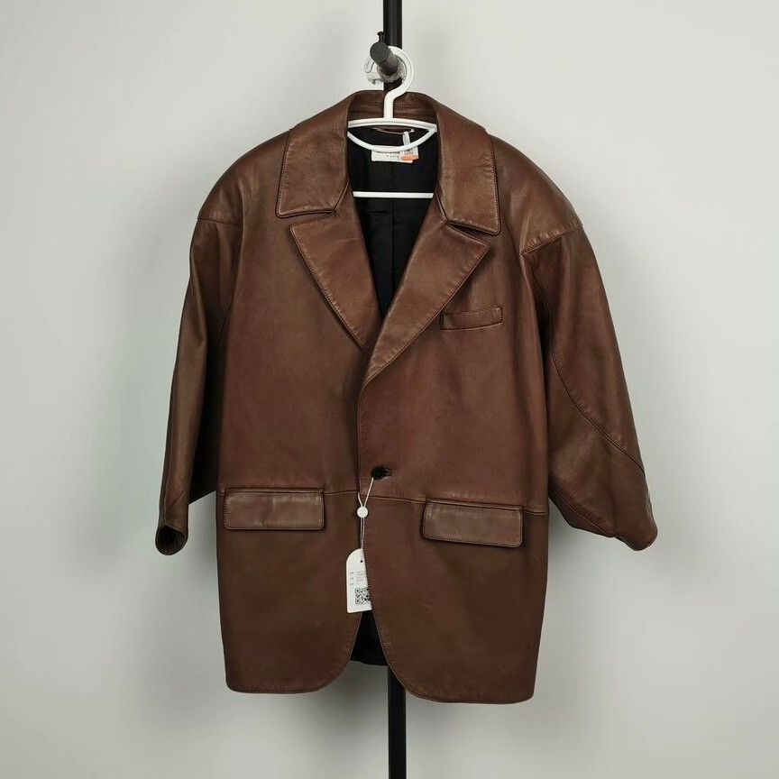 Saint Laurent Paris Saint Laurent Paris Leather Brown Leather Jacket 38 Women Size S / US 4 / IT 40 - 1 Thumbnail