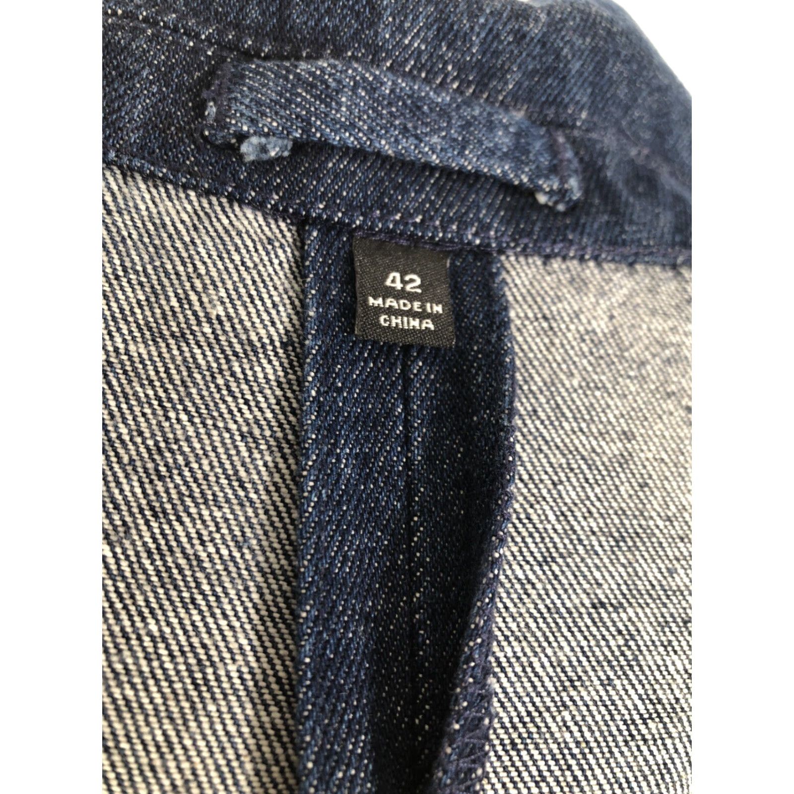 Vintage J PETERMAN Blazer - Vintage HEAVY DENIM - 3 Button Mens 42 Blue Cotton Denim Jacket C8 EXCELLENT Size US XS / EU 42 / 0 - 5 Thumbnail