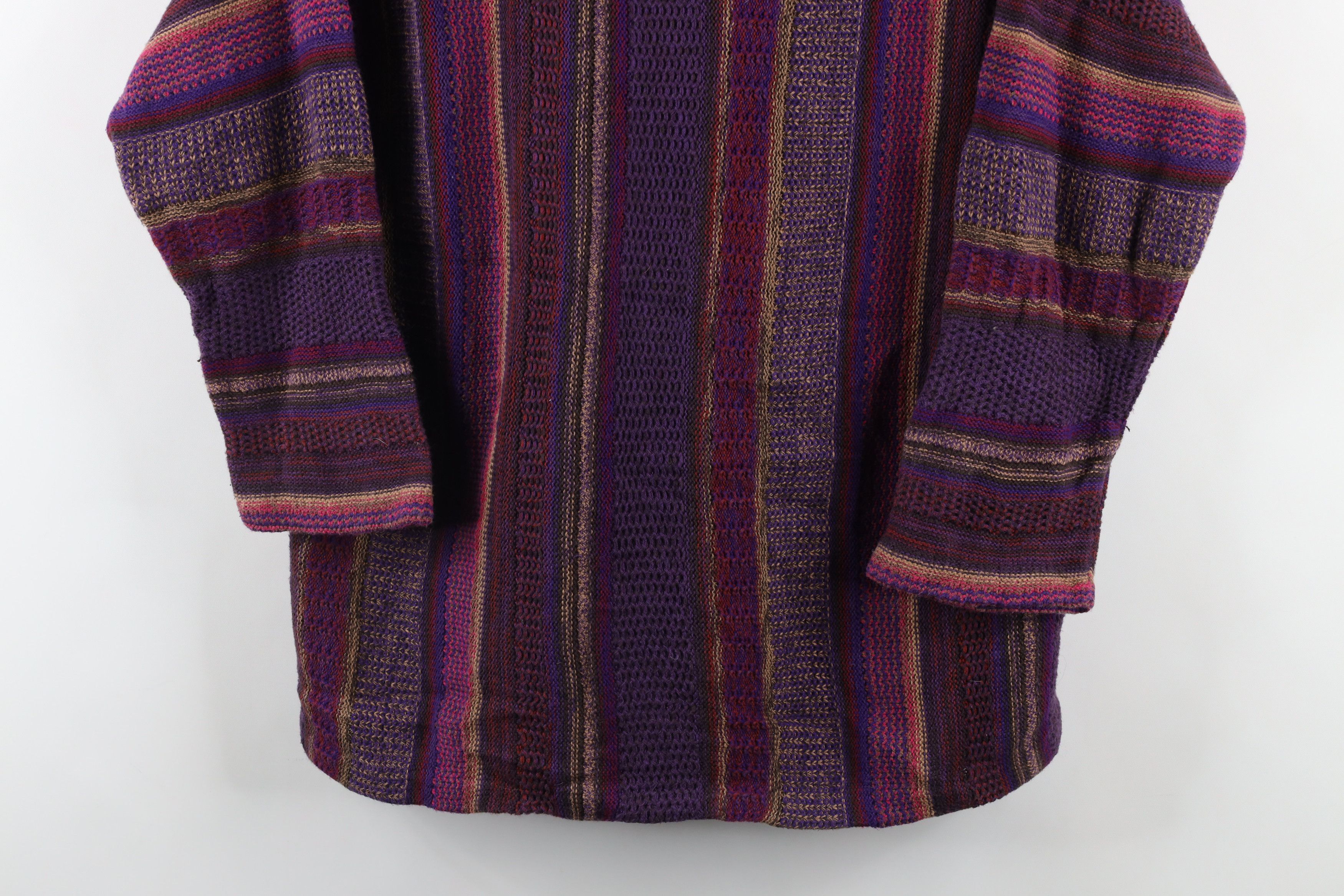Ralph Lauren × Vintage Vintage Ralph Lauren Rainbow Striped Knit Crewneck Sweater Size L / US 10 / IT 46 - 3 Thumbnail