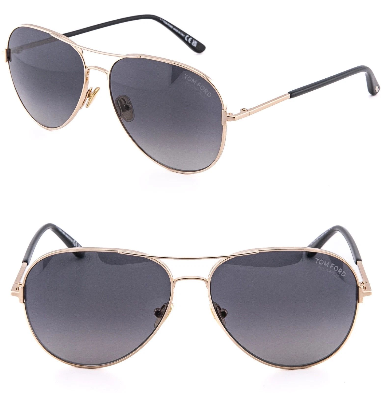 Tom Ford TOM FORD CLARK TF0823 28D Gold Pilot Sunglass 0823 FT0823 Size ONE SIZE - 1 Thumbnail