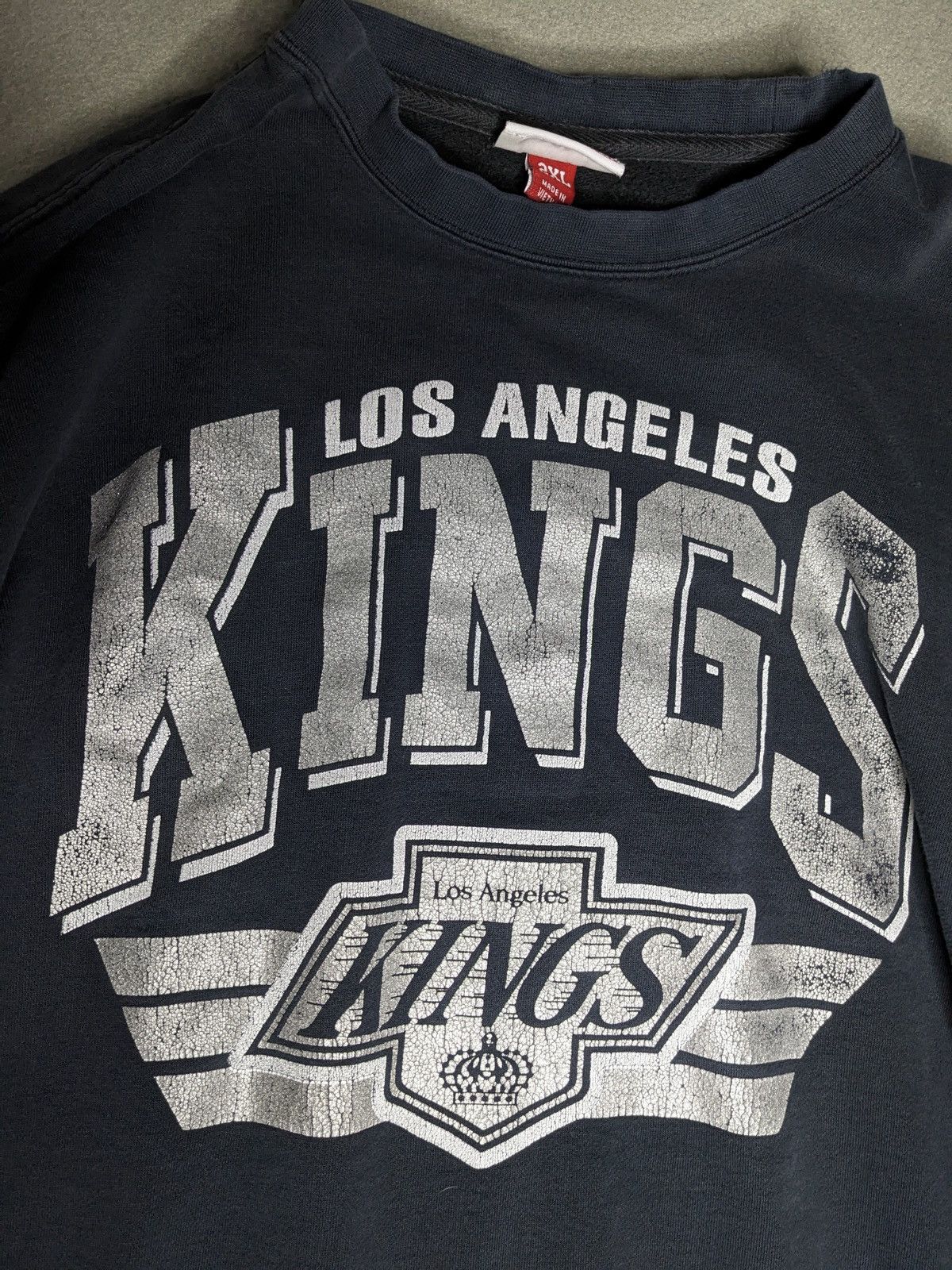 Mitchell & Ness Mitchell Ness Los Angeles Kings Arch Logo Sweater 2XL Black Size US XXL / EU 58 / 5 - 2 Thumbnail