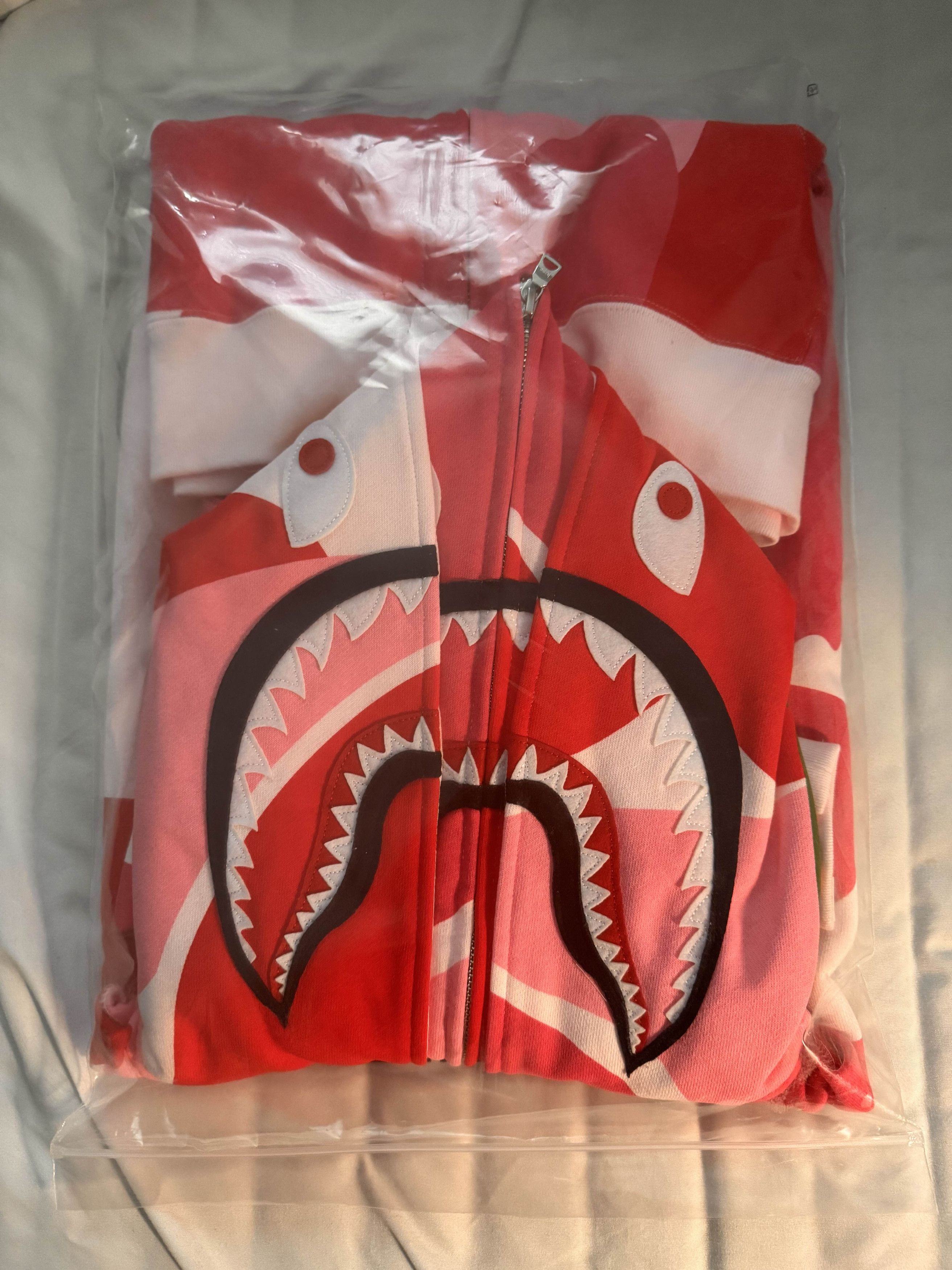 Bape ABC CAMO CROCHET RELAXED FIT SHARK FULL ZIP HOODIE | Grailed
