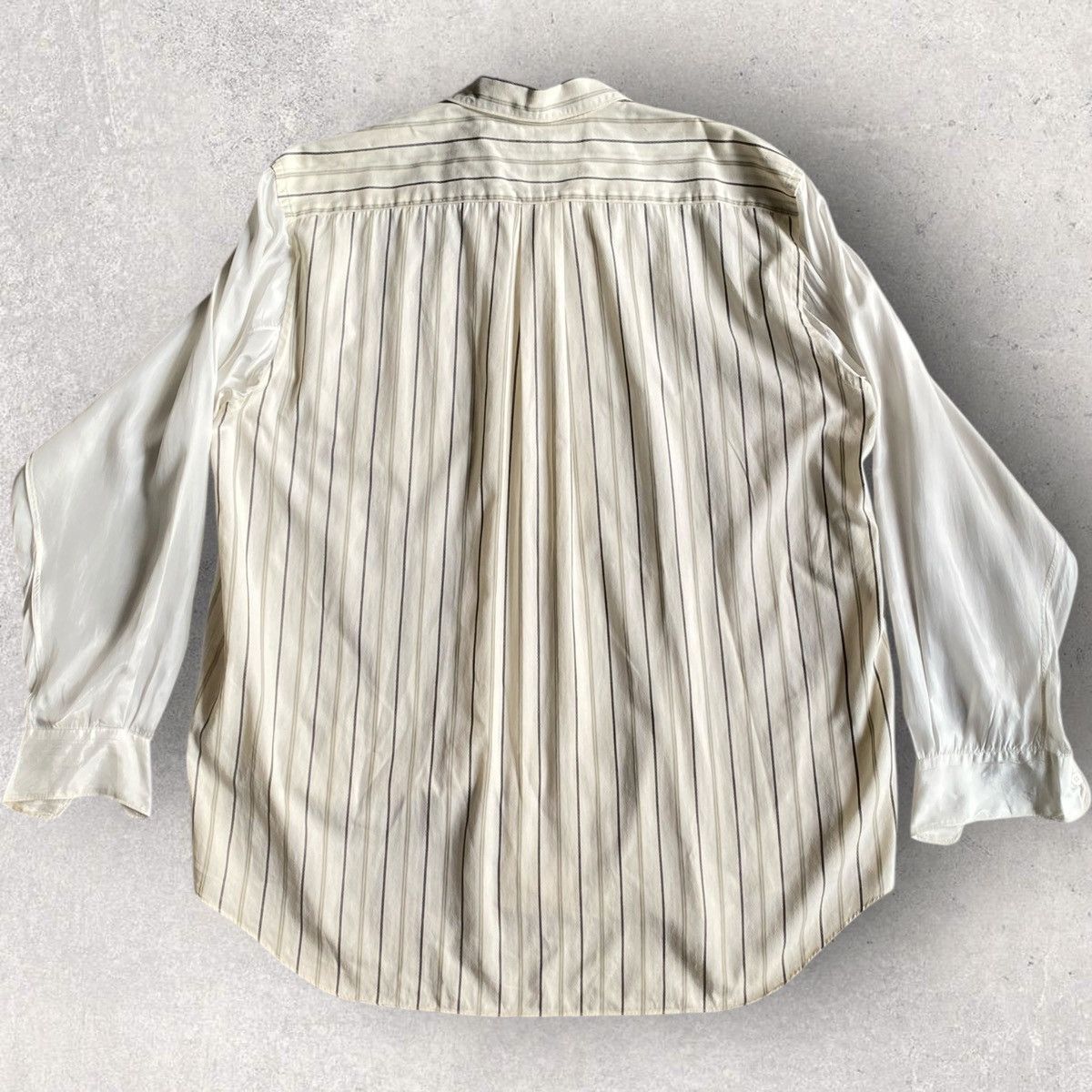 Comme des Garcons Vintage 90’s Stripes Rayon Sleeve Oversize Shirt Size US M / EU 48-50 / 2 - 3 Thumbnail