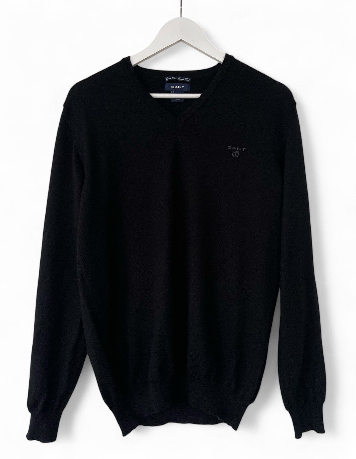 Gant GANT Logo Merino Wool Sweater Jumper Men's Size M Size US M / EU 48-50 / 2 - 1 Thumbnail