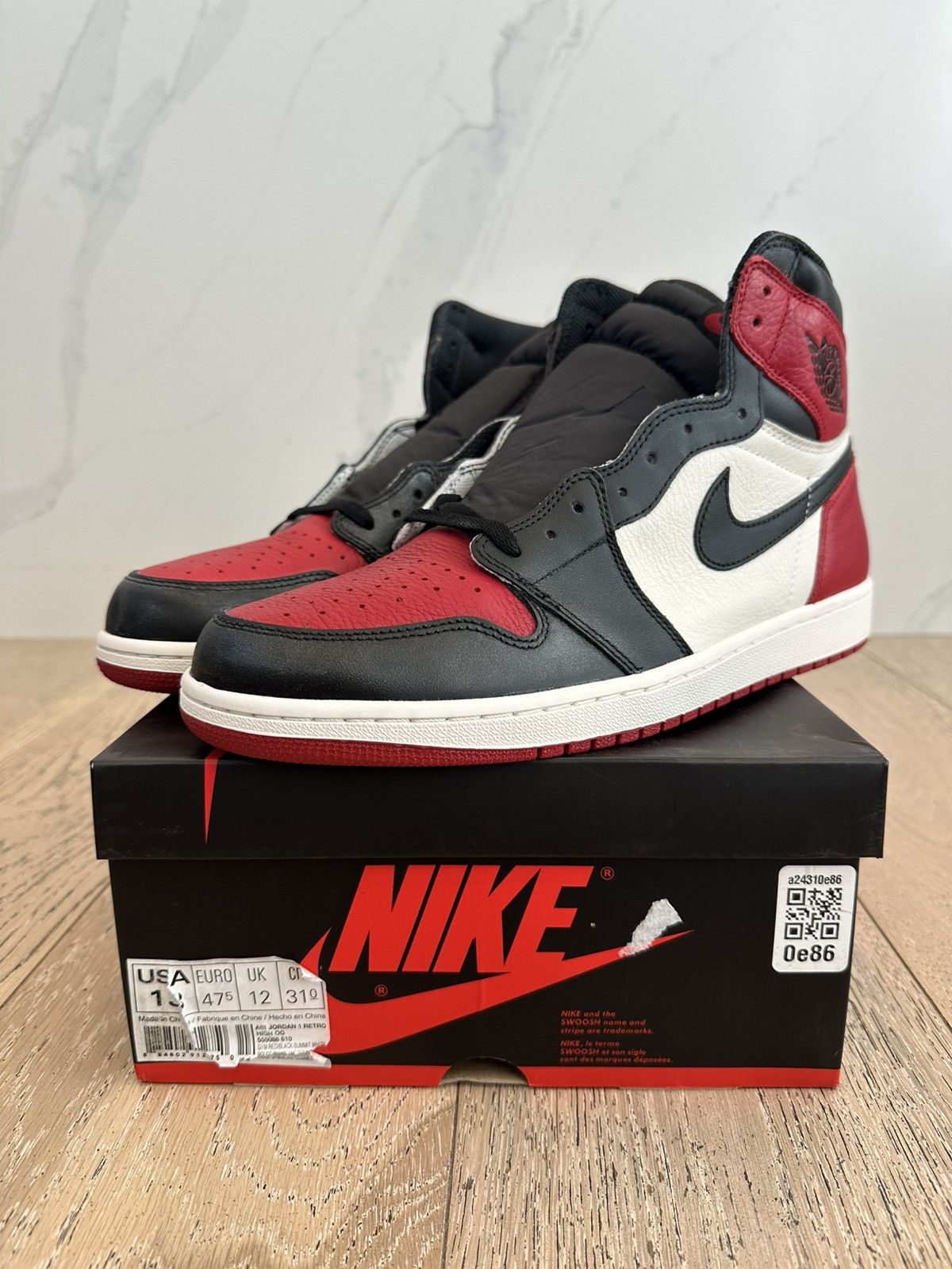 Jordan Brand Jordan 1 Retro High Bred Toe Size US 13 / EU 46 - 1 Thumbnail