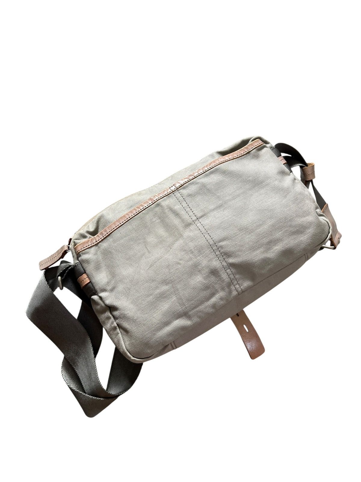 Yohji Yamamoto Yohji Yamamoto Y’SACCS Leather + Canvas Sling Bag Size ONE SIZE - 10 Thumbnail