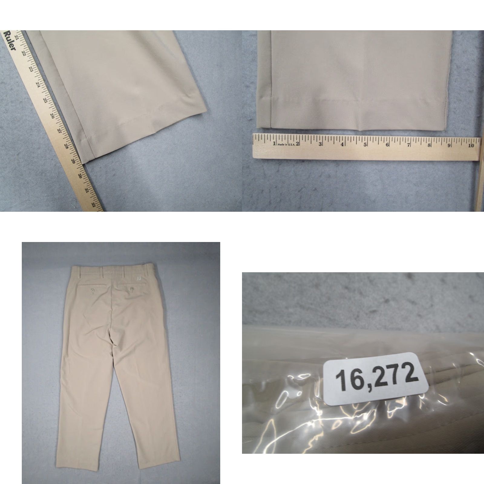 Footjoy FootJoy Pants Mens 32 Beige Flat Front Performance Chinos Work Golf 32x30 Size US 32 / EU 48 - 8 Thumbnail