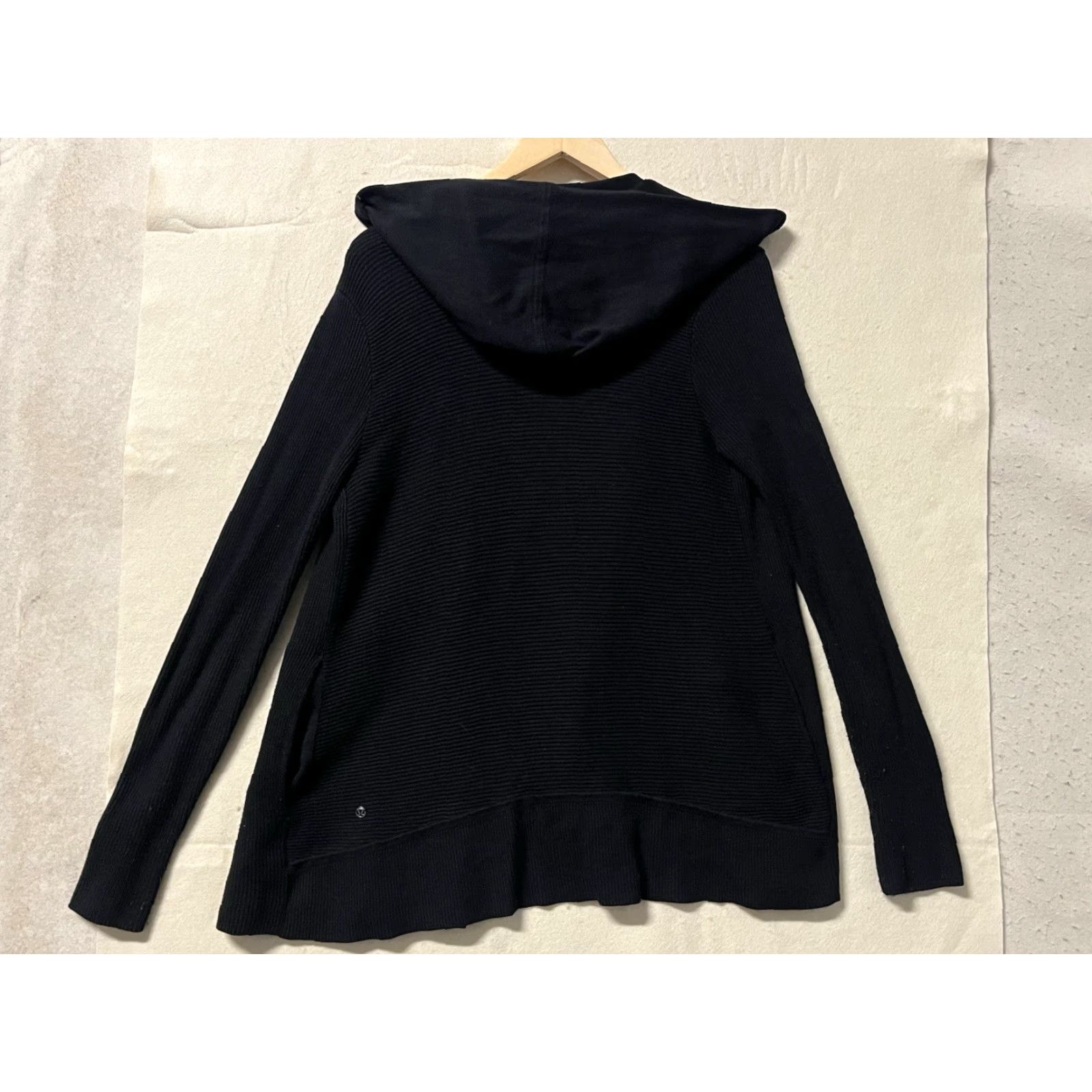 Lululemon LULULEMON Cardigan Wrap Hooded Sweater Black 8 Womens Shirt Size M / US 6-8 / IT 42-44 - 2 Thumbnail
