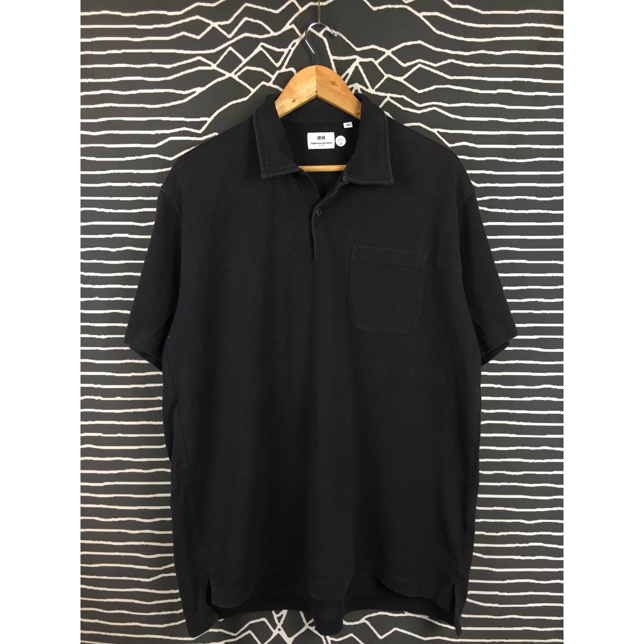 Engineered Garments × Uniqlo Engineered Garments x Uniqlo Solid Black Collar Polo Tee Size US XL / EU 56 / 4 - 1 Thumbnail