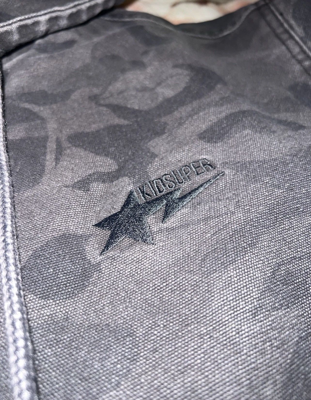 Bape USED Bape x KidSuper Solid Camo Jacquard Jacket Black Size L Size US L / EU 52-54 / 3 - 3 Thumbnail