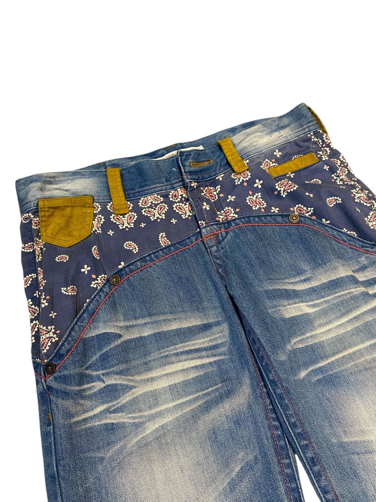 Hysteric Glamour VINTAGE BLUE MOON BLUE SPELL OUT JEANS Size US 32 / EU 48 - 4 Thumbnail