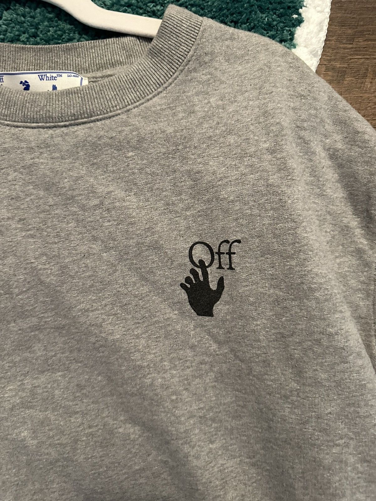 Off-White Off White Grey Crewneck Size US M / EU 48-50 / 2 - 2 Thumbnail