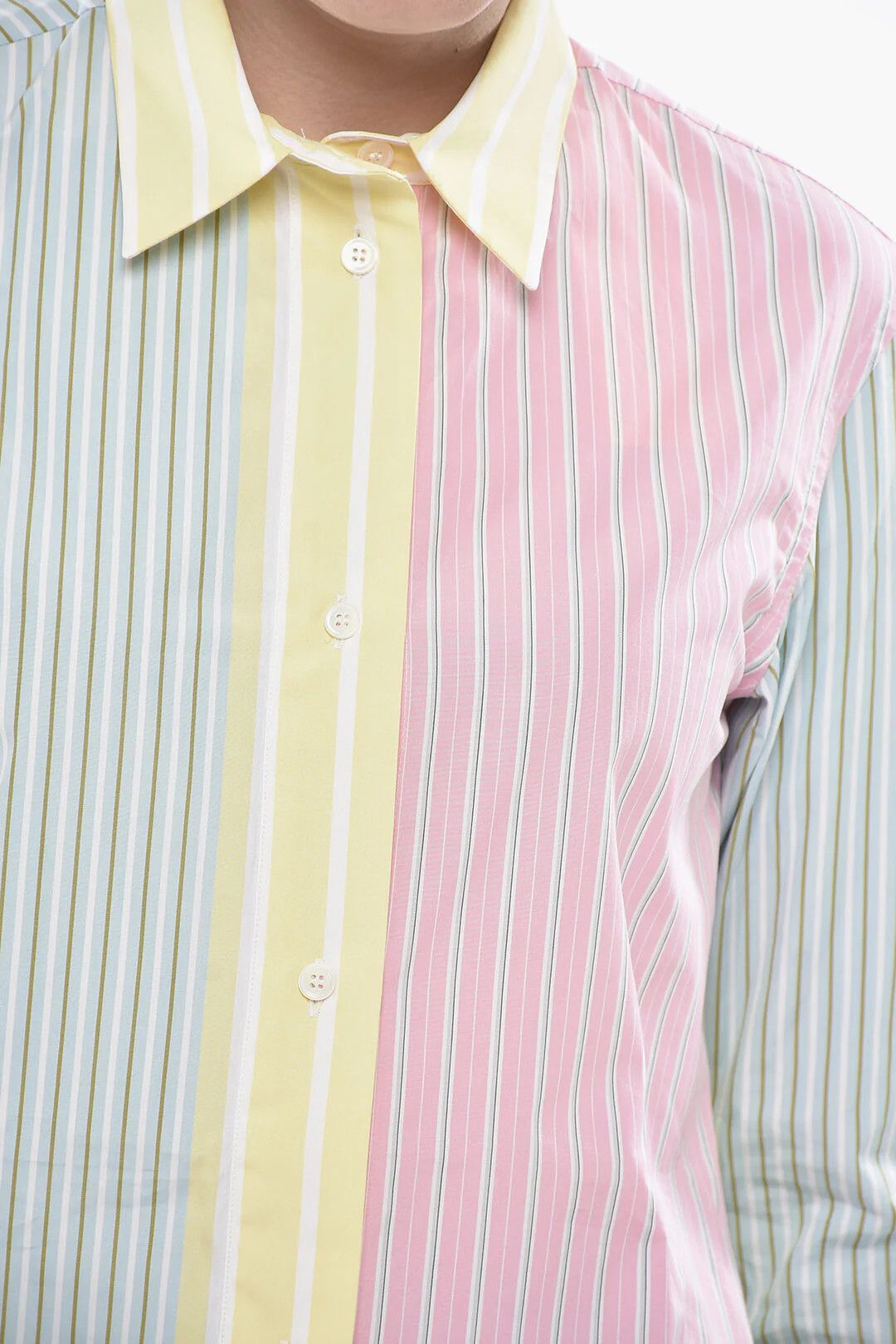 Marni og1mm0326 Balanced Striped Poplin Shirt in Multicolor Size M / US 6-8 / IT 42-44 - 3 Thumbnail
