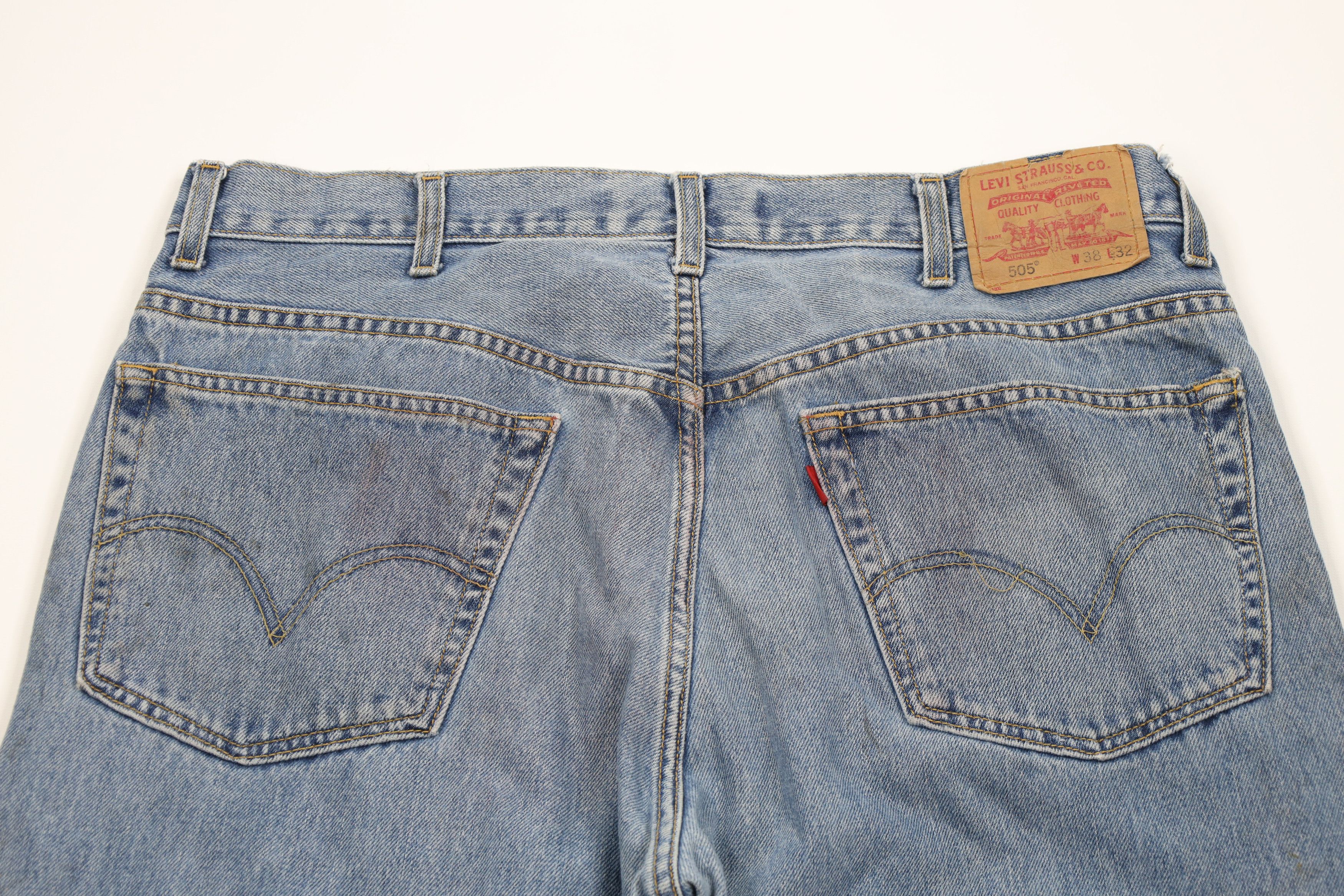Levi's Vintage Y2K 2003 Levis 505 Regular Straight Leg Jeans Blue Size US 38 / EU 54 - 11 Thumbnail