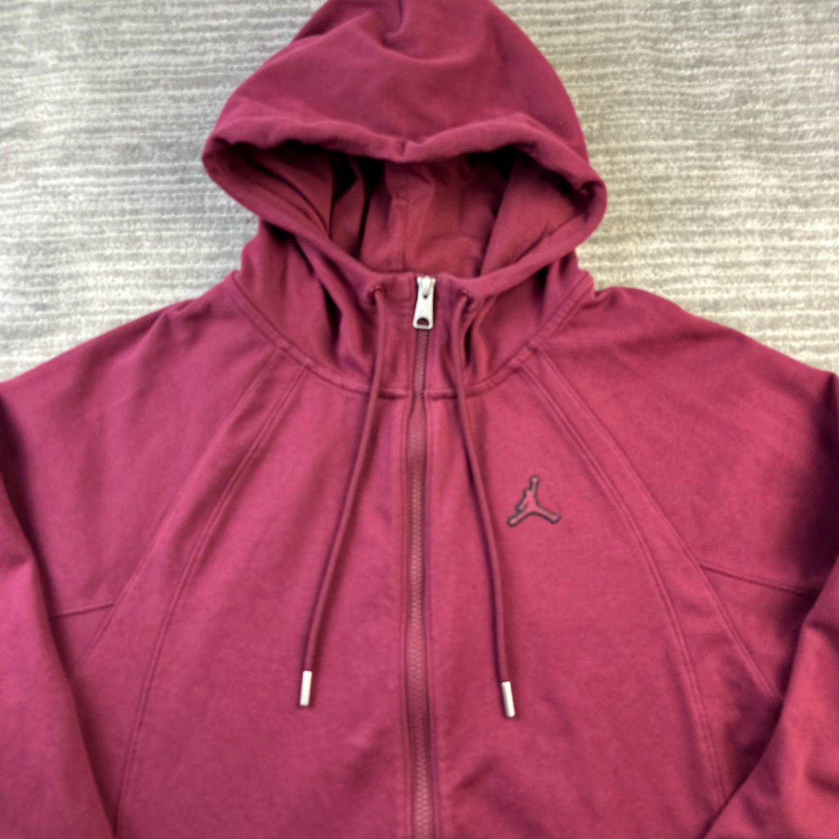 Jordan Brand Jordan Hoodie Mens Small Red Full Zip Logo Embroidered Sweatshirt Fleece Essentials Warm Up Size US S / EU 44-46 / 1 - 4 Thumbnail