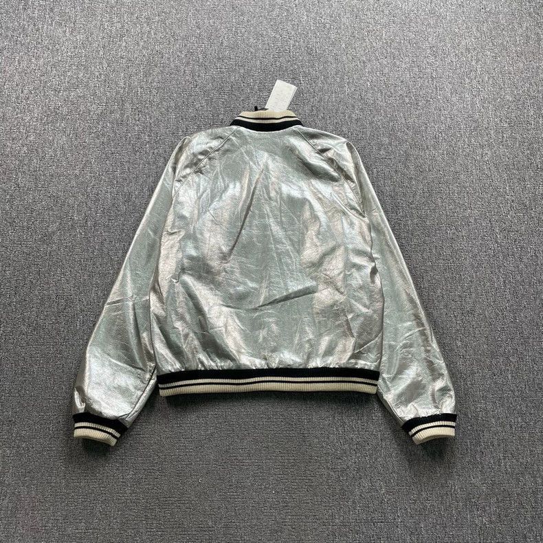 Saint Laurent Paris Saint Laurent Paris Silver Saint Laurent Bomber Jacket in Size US XL / EU 56 / 4 - 2 Thumbnail