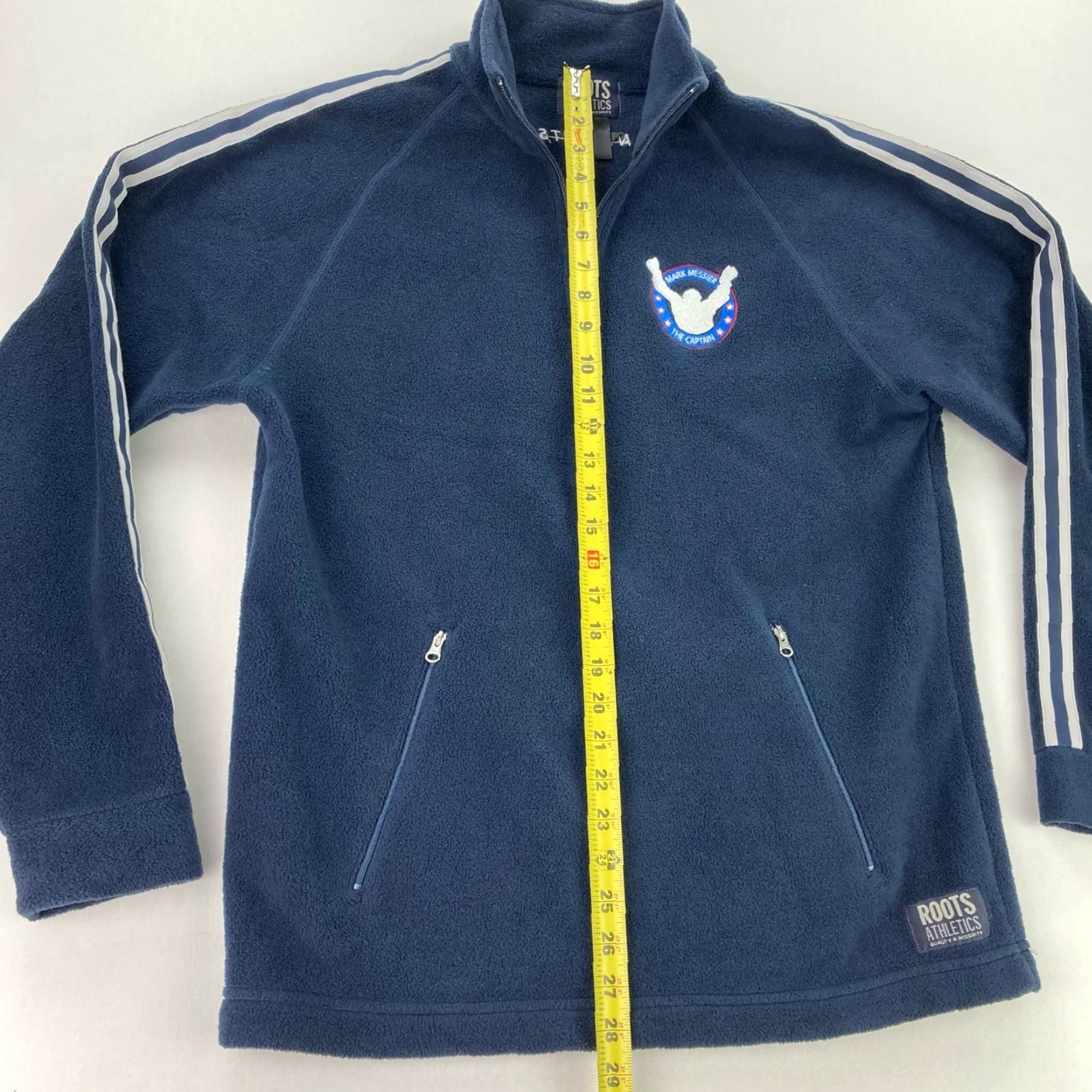 Roots Roots Athletics Mark Messier 1/4 Zip Fleece Pullover Men’s Medium Navy Blue Sweatshirt Size US M / EU 48-50 / 2 - 6 Thumbnail