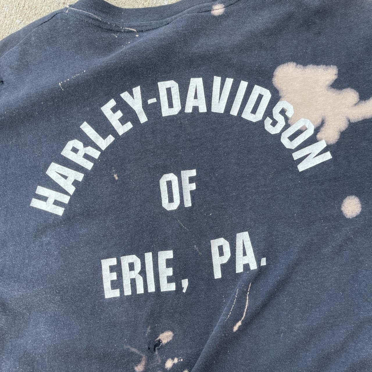 Harley Davidson × Vintage Vintage 80s Distressed Harley Davidson Biker tee Size US L / EU 52-54 / 3 - 6 Thumbnail
