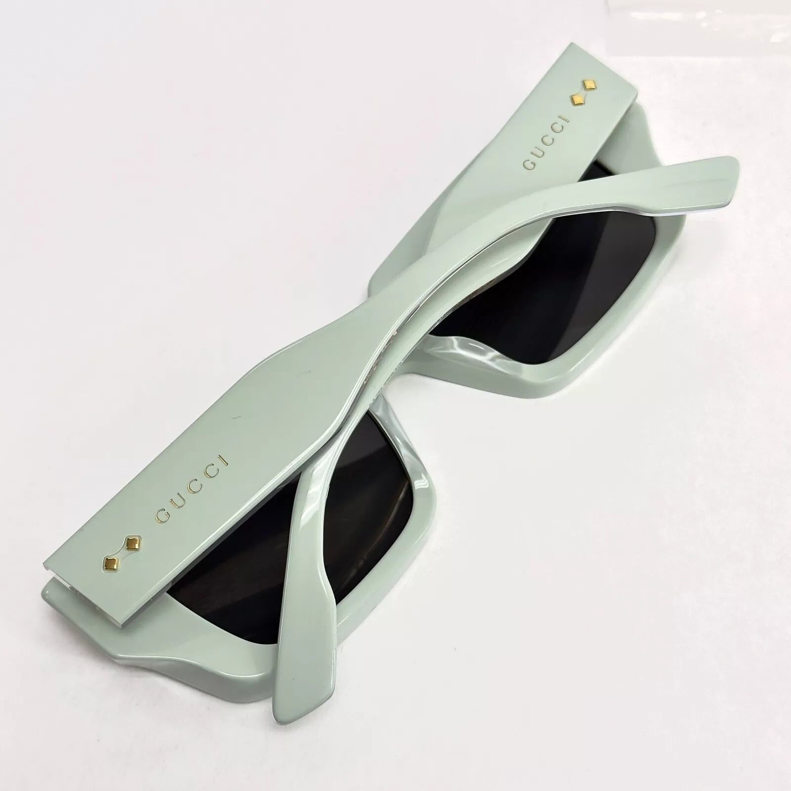 Gucci GUCCI 1529 Sage Green Narrow Sculpted Gg1529S Sunglasses 003 Size ONE SIZE - 3 Thumbnail