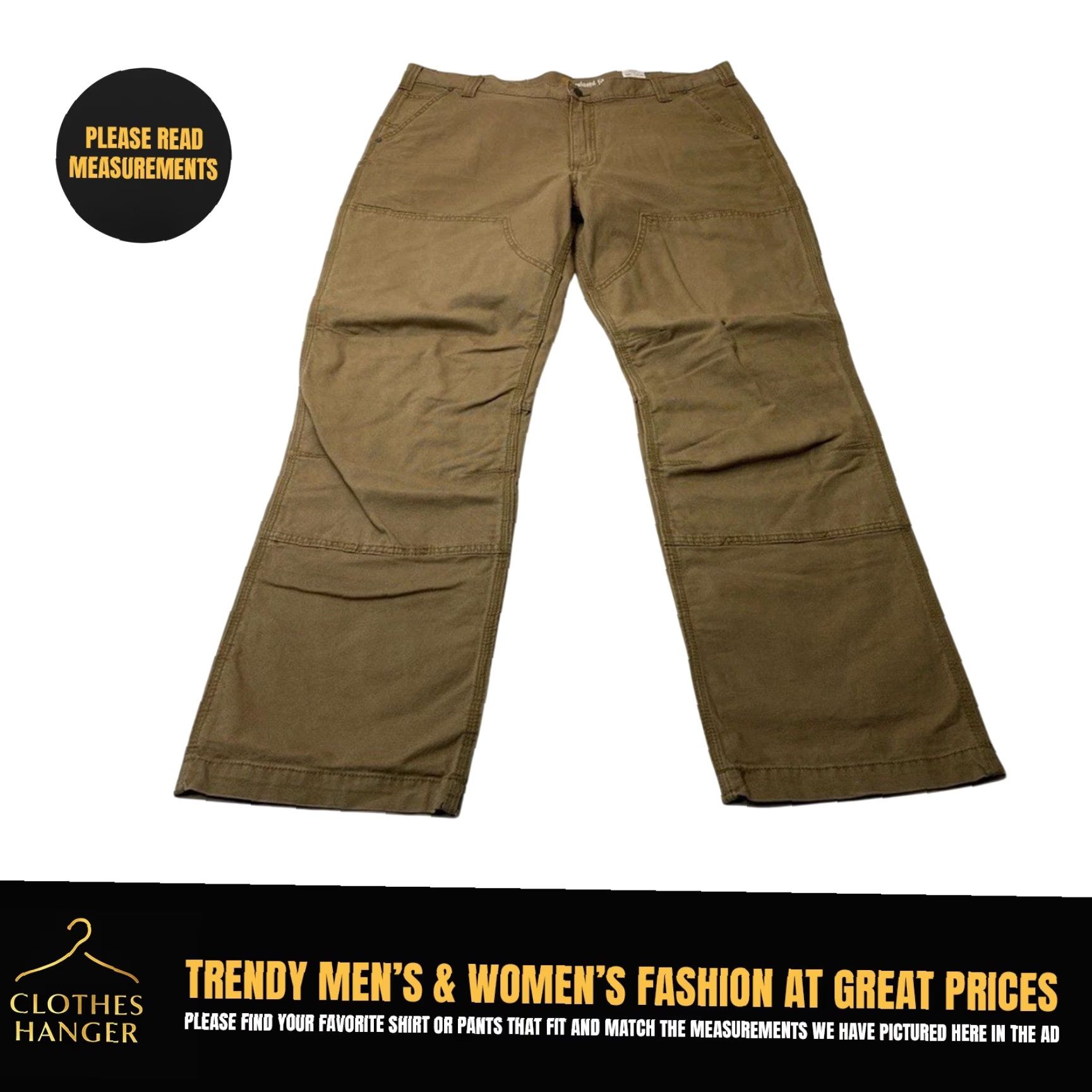 Carhartt VINTAGE Carhartt Carpenter Pants Double Knee Duck Canvas Mens 42x34 Brown Work 8526 Size US 42 / EU 58 - 2 Thumbnail