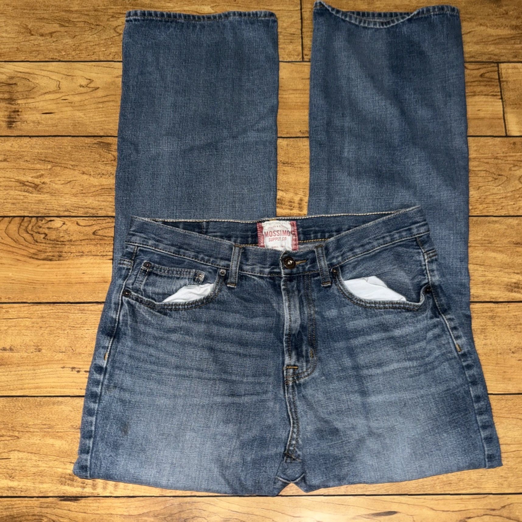 Denim & Co. Mossimo Supply Co Denim Jeans Blue 34x33 Jeans Regular Men 34 Straight Mens Blue Size US 34 / EU 50 - 4 Thumbnail