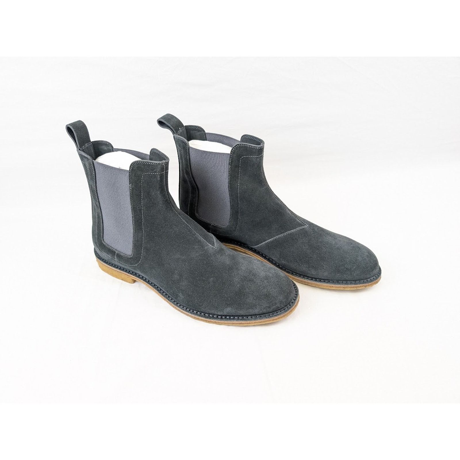 Bottega Veneta o1rshd1 Calf Suede Pelle Boots in Ardoise Size US 13 / EU 46 - 6 Thumbnail