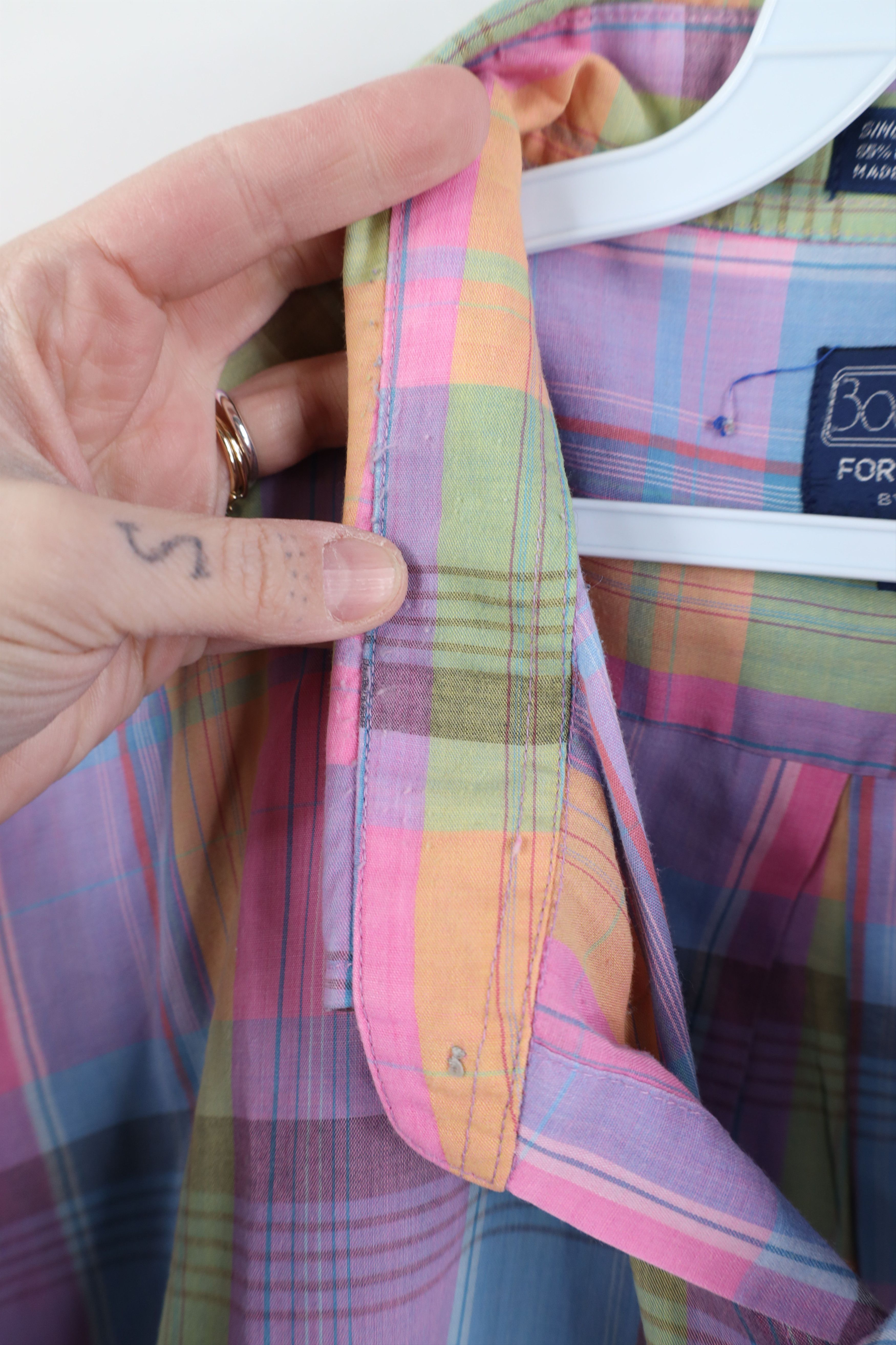 Vintage Vintage 90s Streetwear Madras Short Sleeve Button Shirt Size US XXL / EU 58 / 5 - 9 Thumbnail