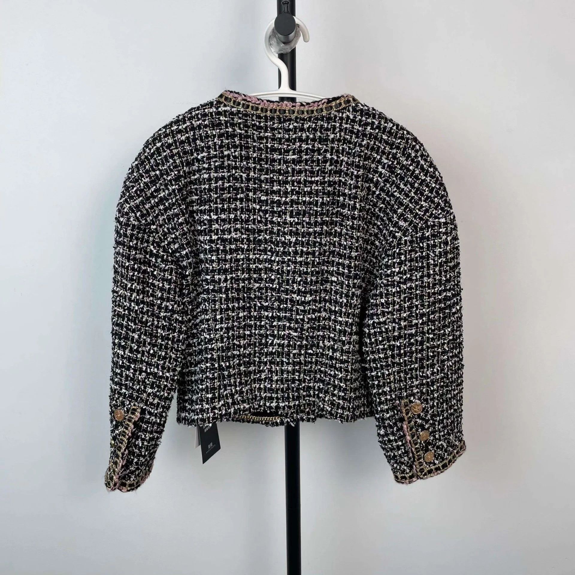 Chanel Chanel tweed knit jacket 38 black Size S / US 4 / IT 40 - 2 Thumbnail