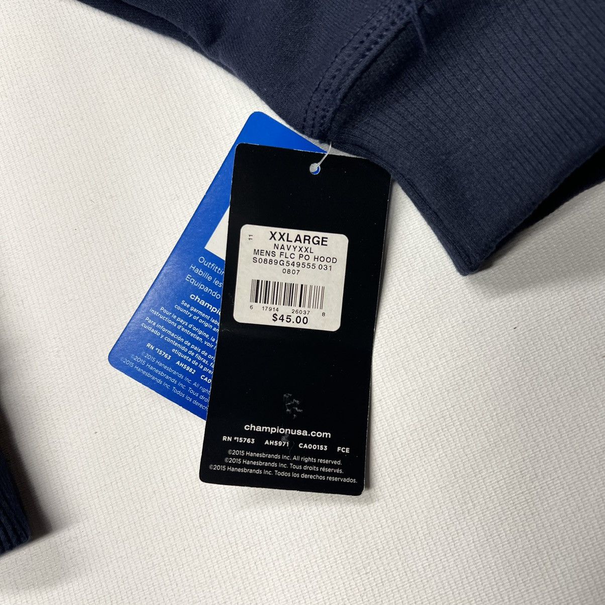Champion NEW Champion Hoodie Sweatshirt Blue Logo Pocket Sweater Size US XXL / EU 58 / 5 - 9 Thumbnail