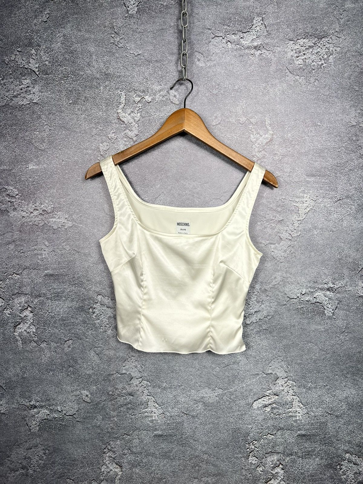 Vintage Moschino Jeans Viscose Satin Tank Top Sleeveless