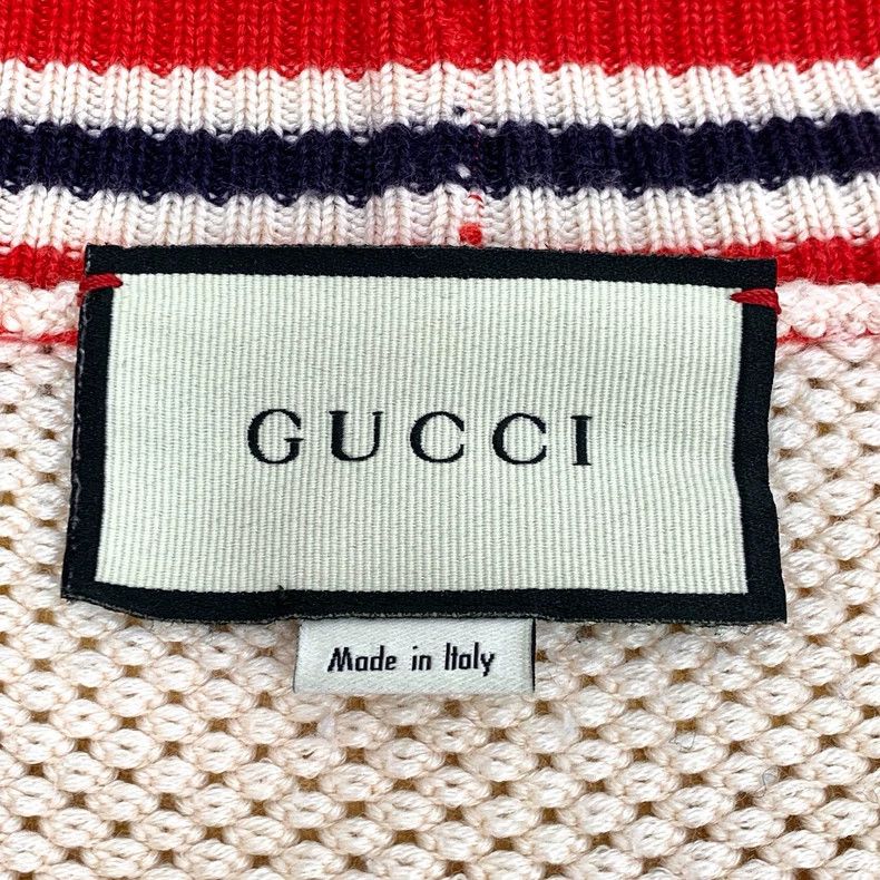 Gucci Gucci Color-blocked striped logo jacquart wool V-neck sing Size XS / US 0-2 / IT 36-38 - 5 Thumbnail