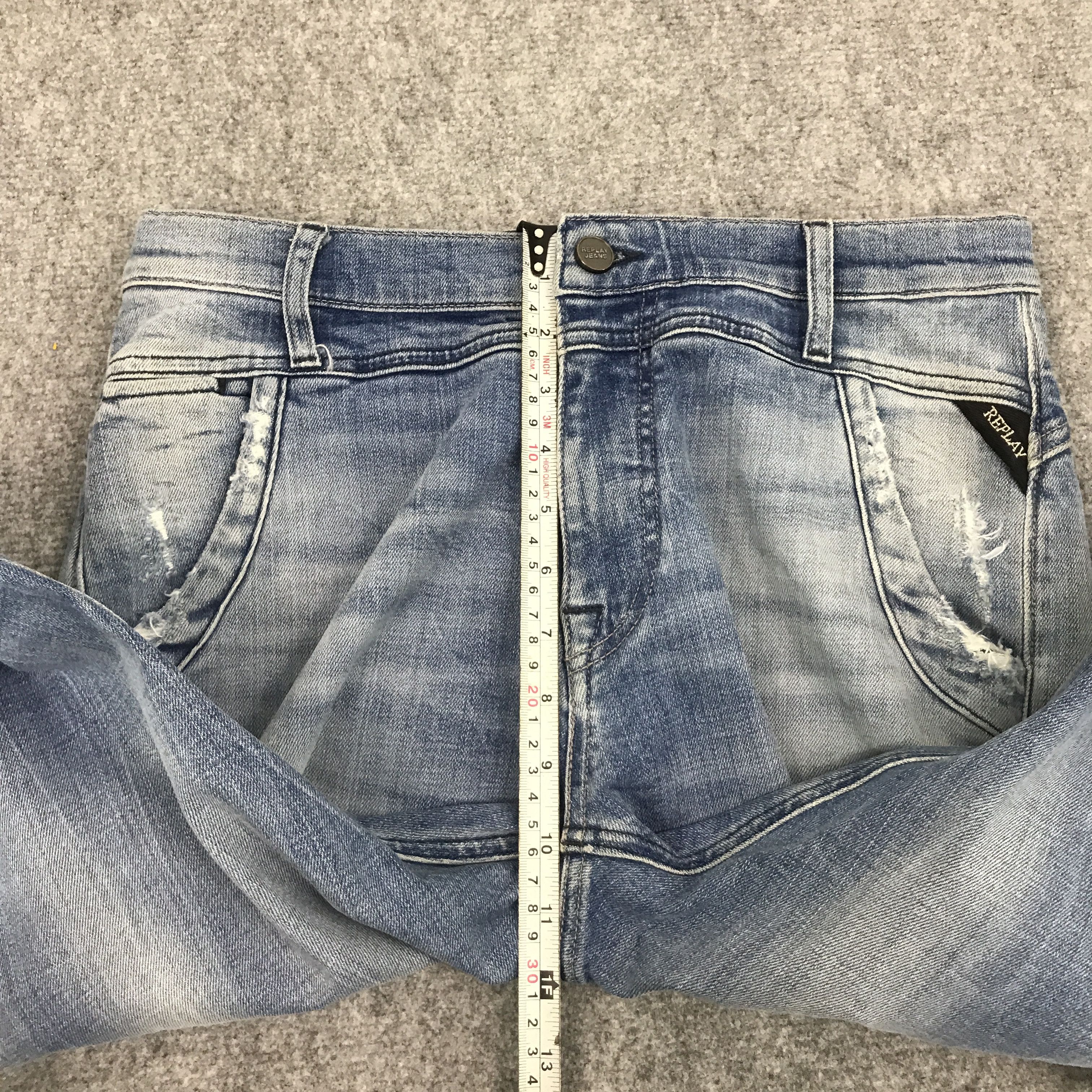 Replay REPLAY RIPPED DISTRESSED SKINNY JEANS PANTS Size US 27 - 9 Thumbnail