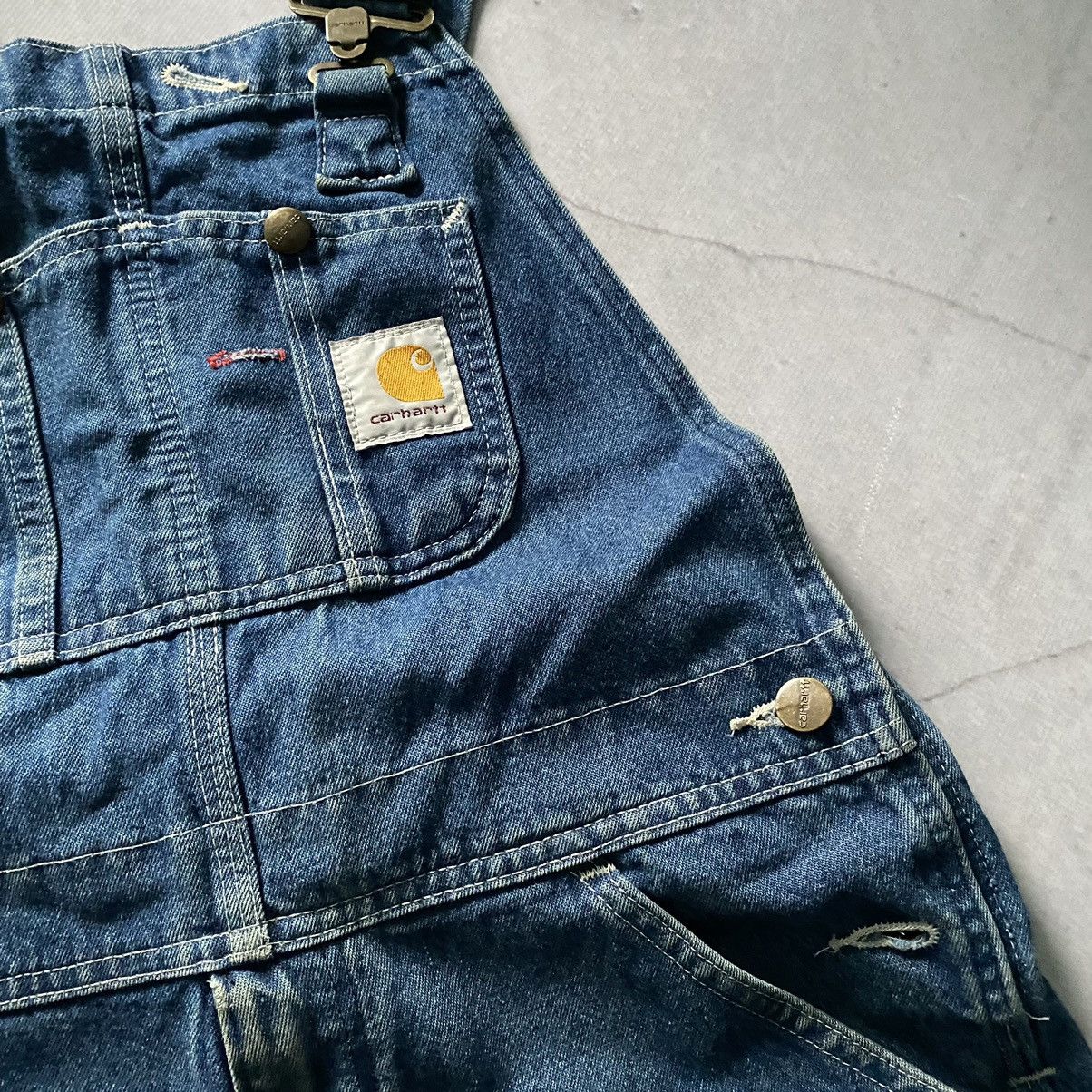 Carhartt × Vintage Grail Vintage Carhartt Faded Painted Overall Y2K Size US 30 / EU 46 - 11 Thumbnail