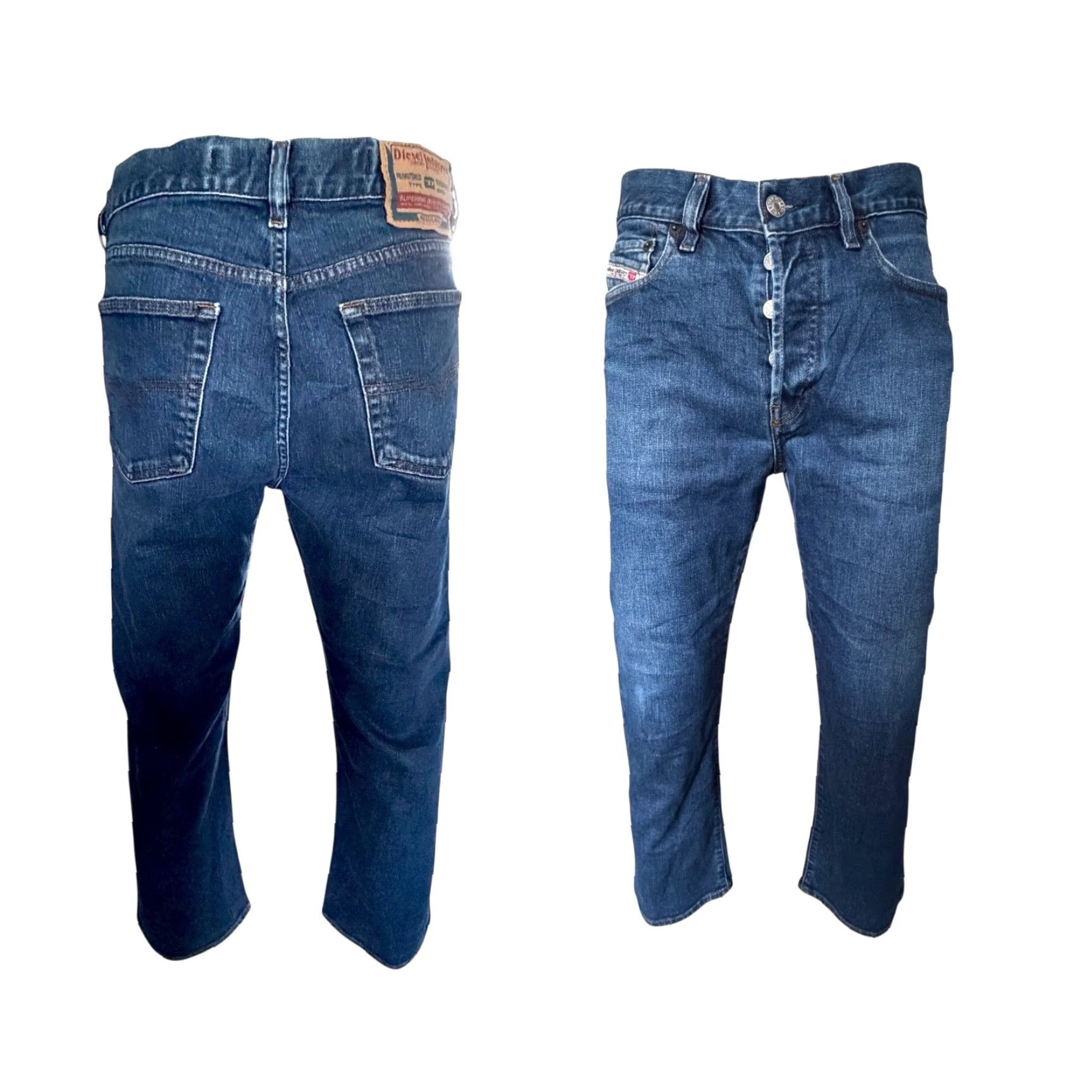 Diesel Diesel J e a n s Kulter Blue Stretch Button Fly W34 L32 Made in Italy Mens 5-Pocket Denim Cotton Size US 34 / EU 50 - 2 Thumbnail