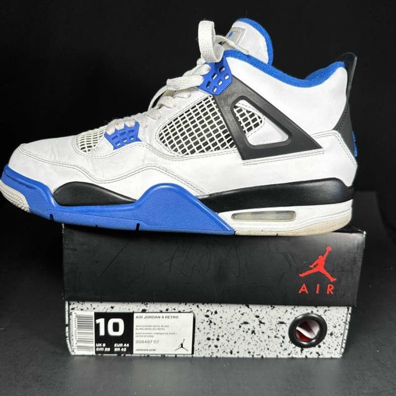 image of Size 10 - Air Jordan 4 Retro 'motorsports' Men's Sneakers in White
