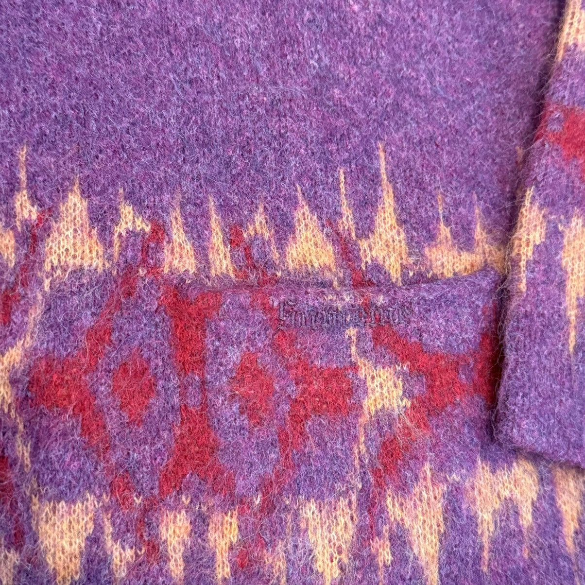 Supreme Supreme Abstract Mohair Cardigan Plum Size US L / EU 52-54 / 3 - 4 Thumbnail
