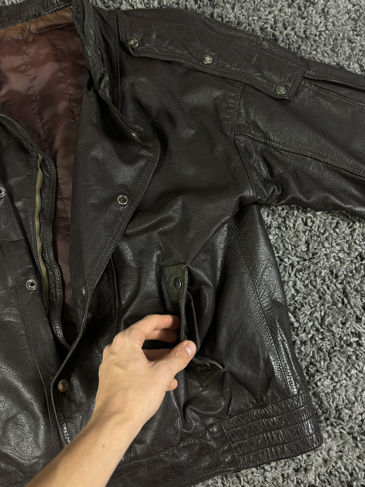 Vintage Vintage Real Leather Asymmetrical Motorcycle Jacket Black Size US L / EU 52-54 / 3 - 8 Thumbnail