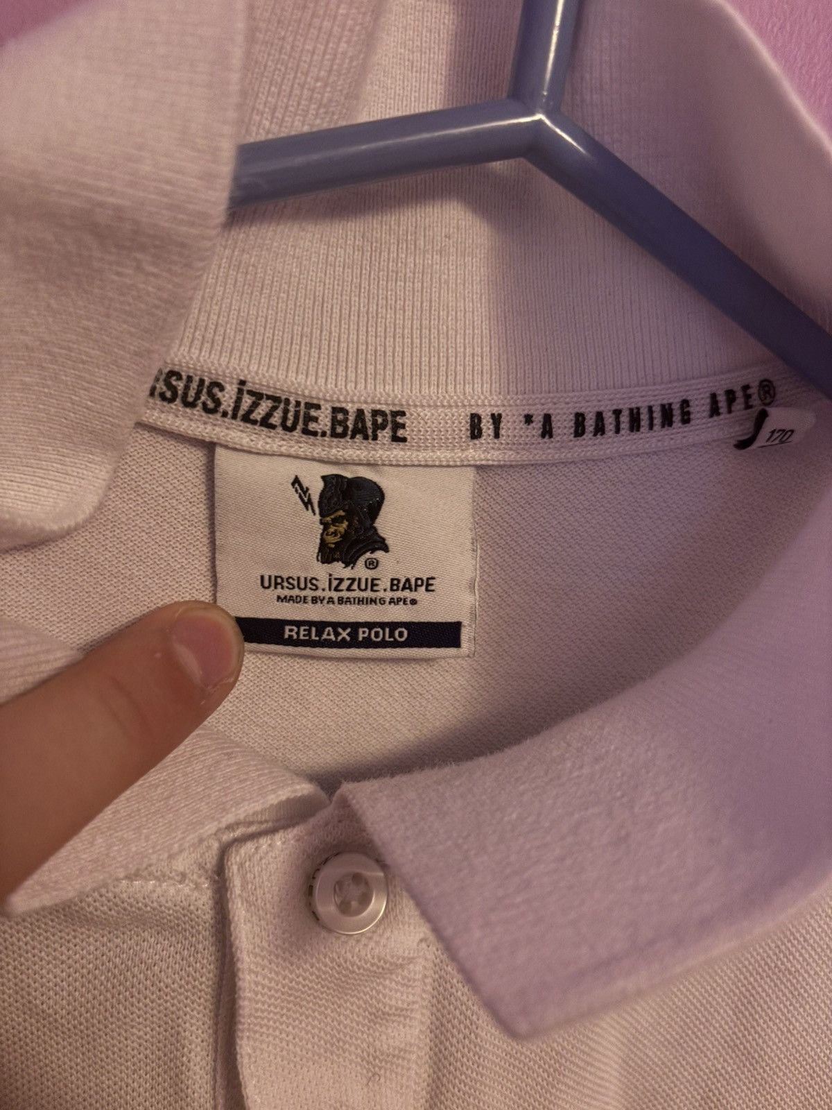 Bape Ursus Izzue Bape White Polo Size US M / EU 48-50 / 2 - 3 Thumbnail