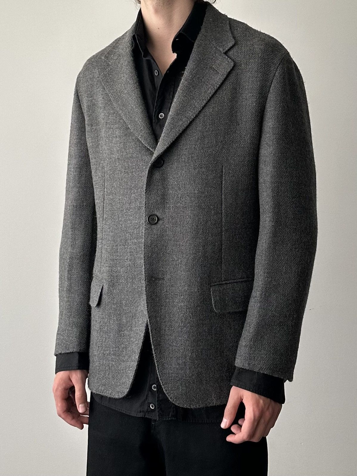 Prada Prada FW01 Wool Unconstructed Blazer Jacket Size US M / EU 48-50 / 2 - 2 Thumbnail