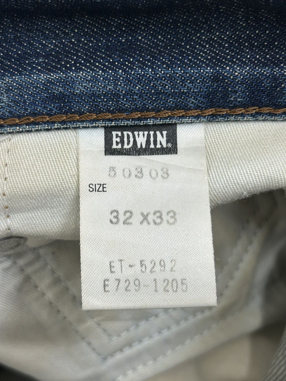 Edwin Edwin Japan 503 Regular Creased Line Whiskers Washed Size US 31 - 14 Thumbnail