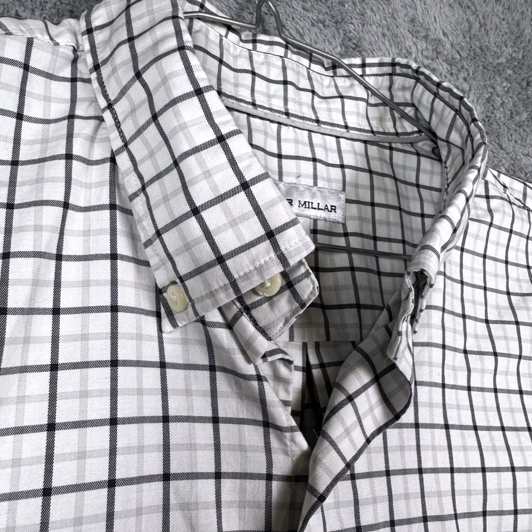 Peter Millar Peter Millar Shirt Men's XL Crown Sport Crafted Windowpane Check Preppy Casual Size US XL / EU 56 / 4 - 4 Thumbnail