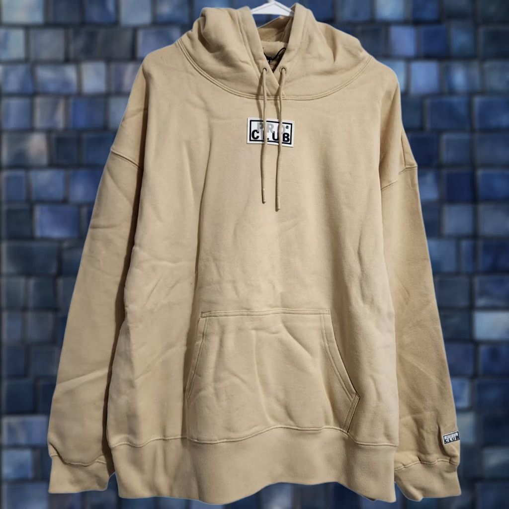 Vintage Pro Club Womens XL Hoodie Long Sleeve Cotton Sweatshirt Pullover Beige Size XL / US 12-14 / IT 48-50 - 1 Thumbnail